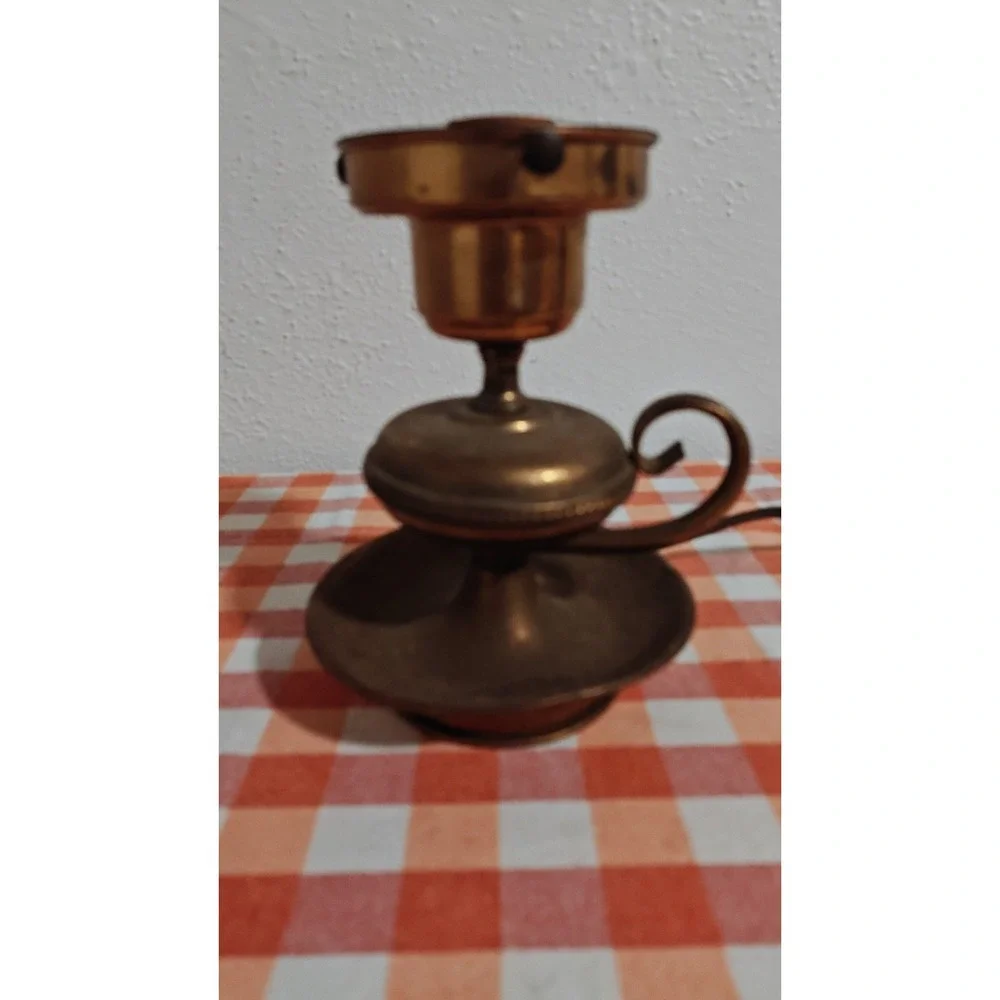 Antique Brass Whale oil Lamp Converted To electric Works!